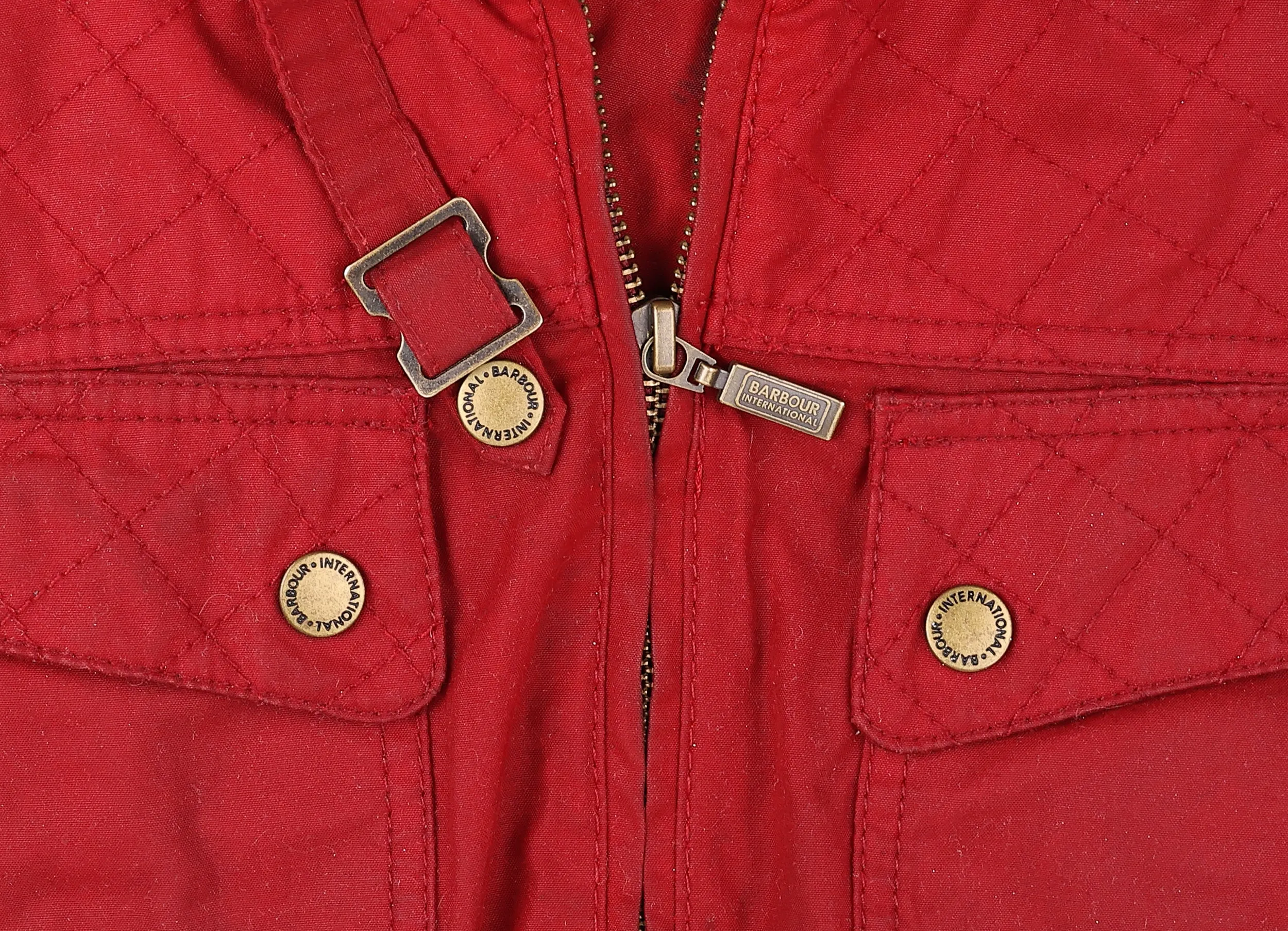 Women's Barbour International Fandor Wax Jacket - Red - Women's M
