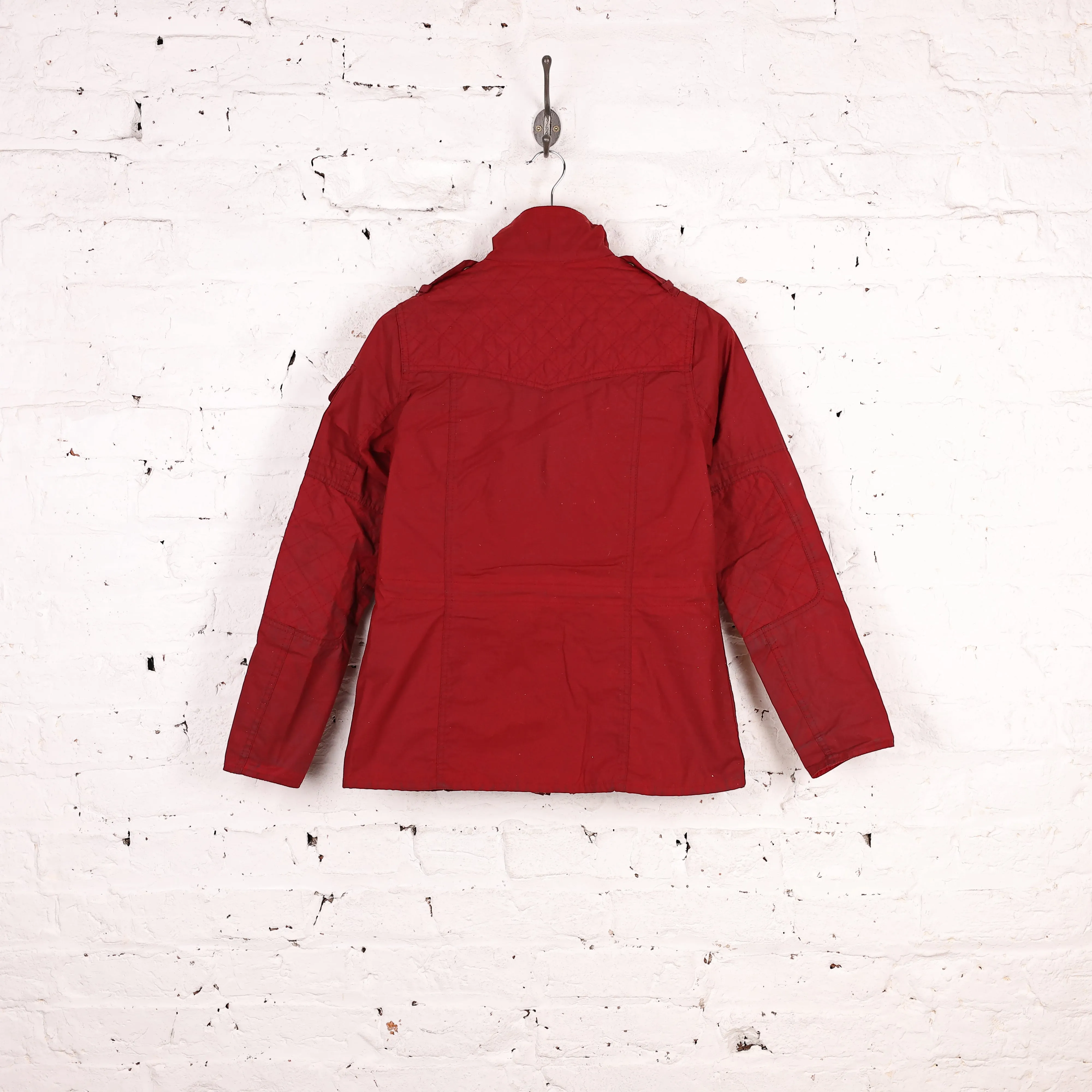 Women's Barbour International Fandor Wax Jacket - Red - Women's M