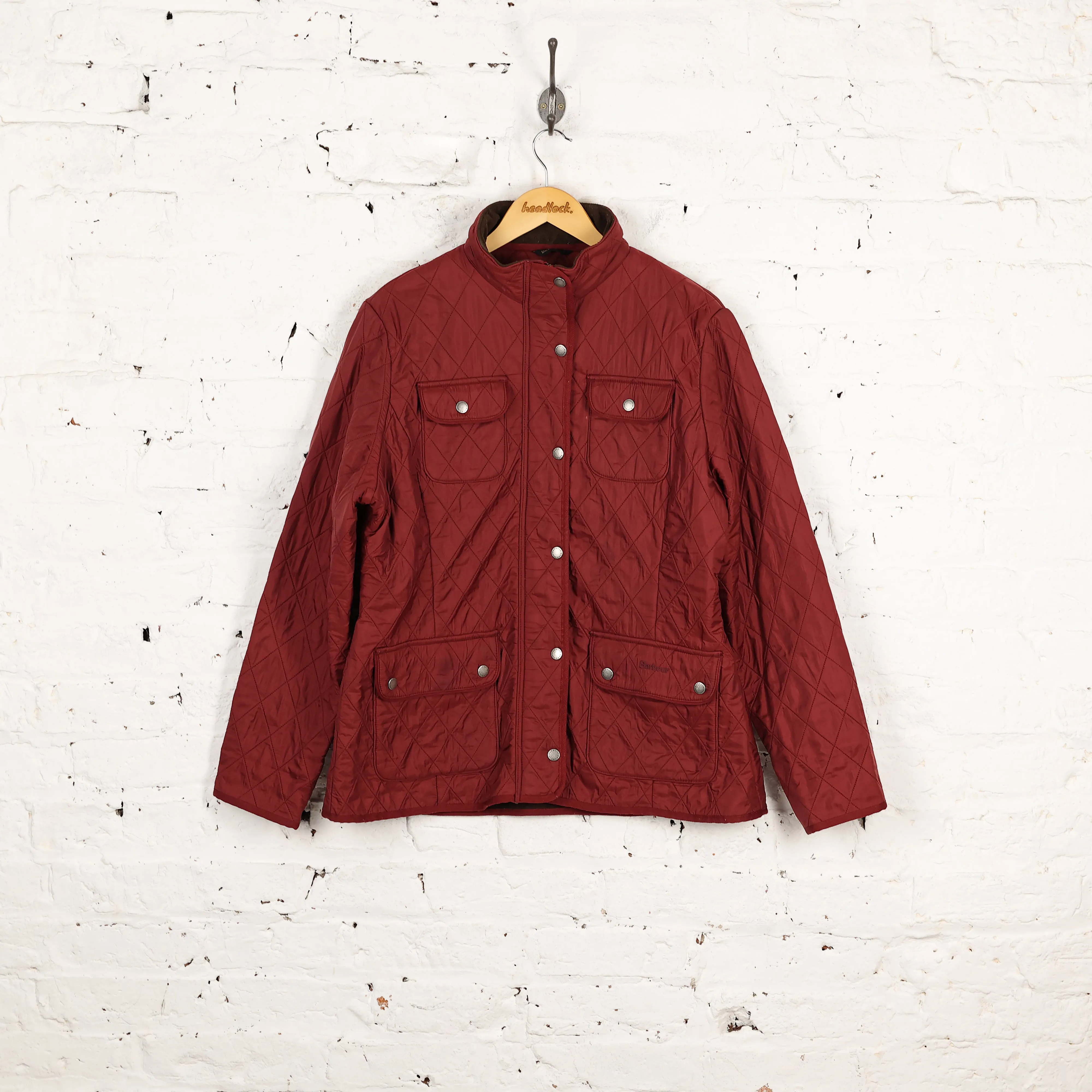 Women's Barbour Utility Polar Quilt Jacket - Red - Women's L