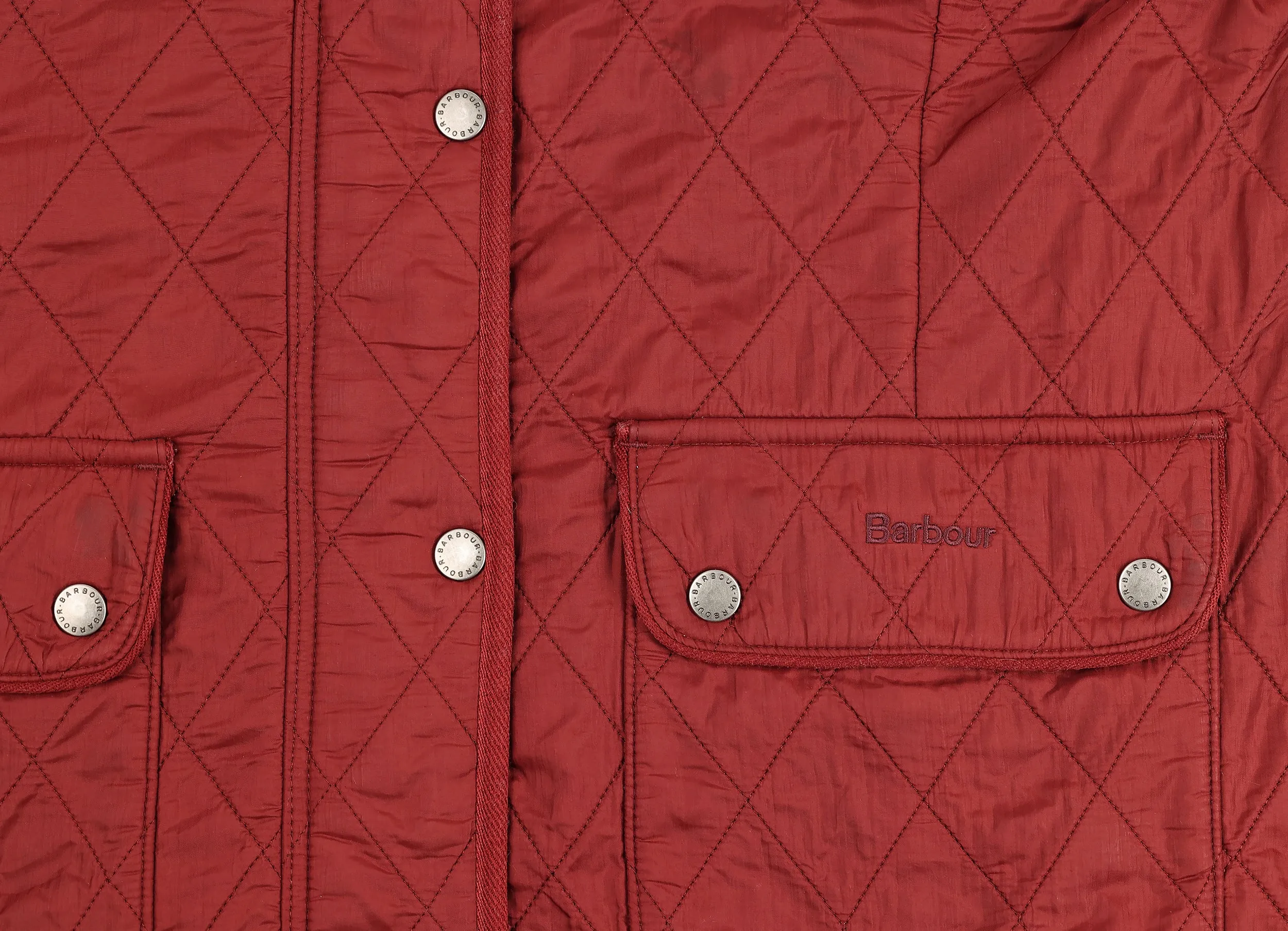 Women's Barbour Utility Polar Quilt Jacket - Red - Women's L