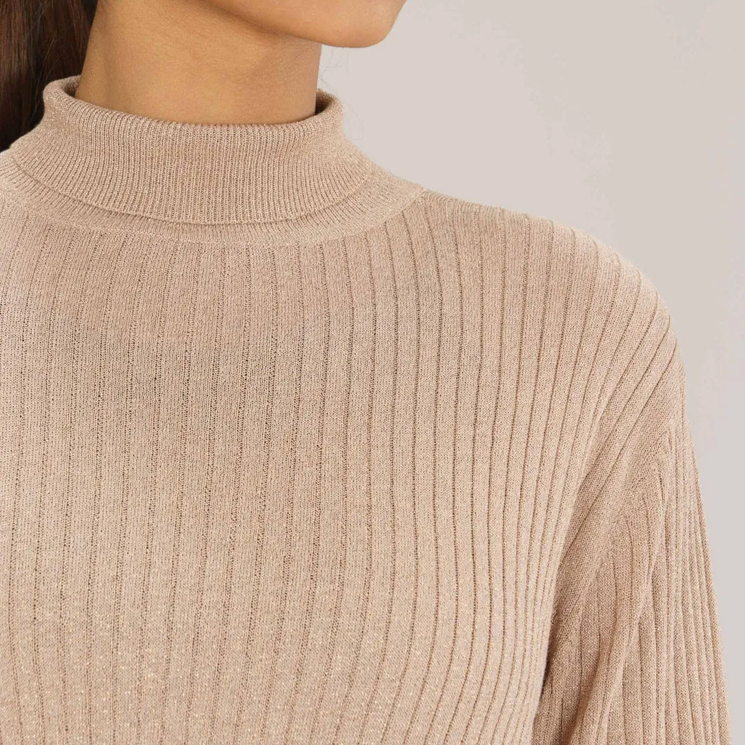 Womens Beige Sweater Pullover