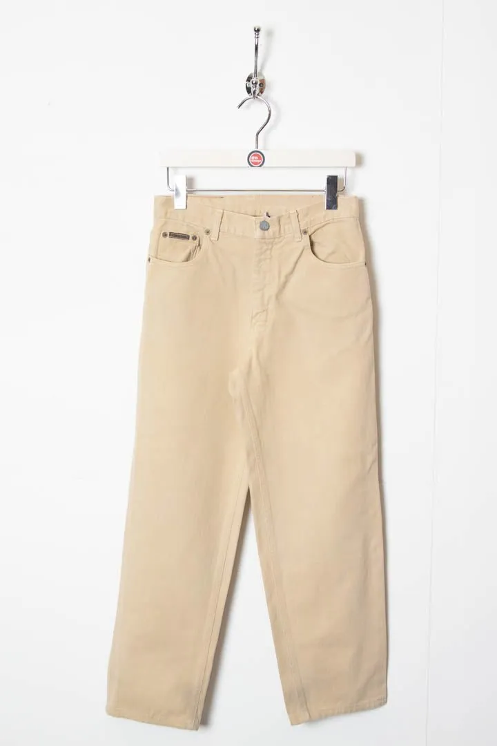Women's Calvin Klein Wide Leg High Waisted Bull Denim Jeans (10)