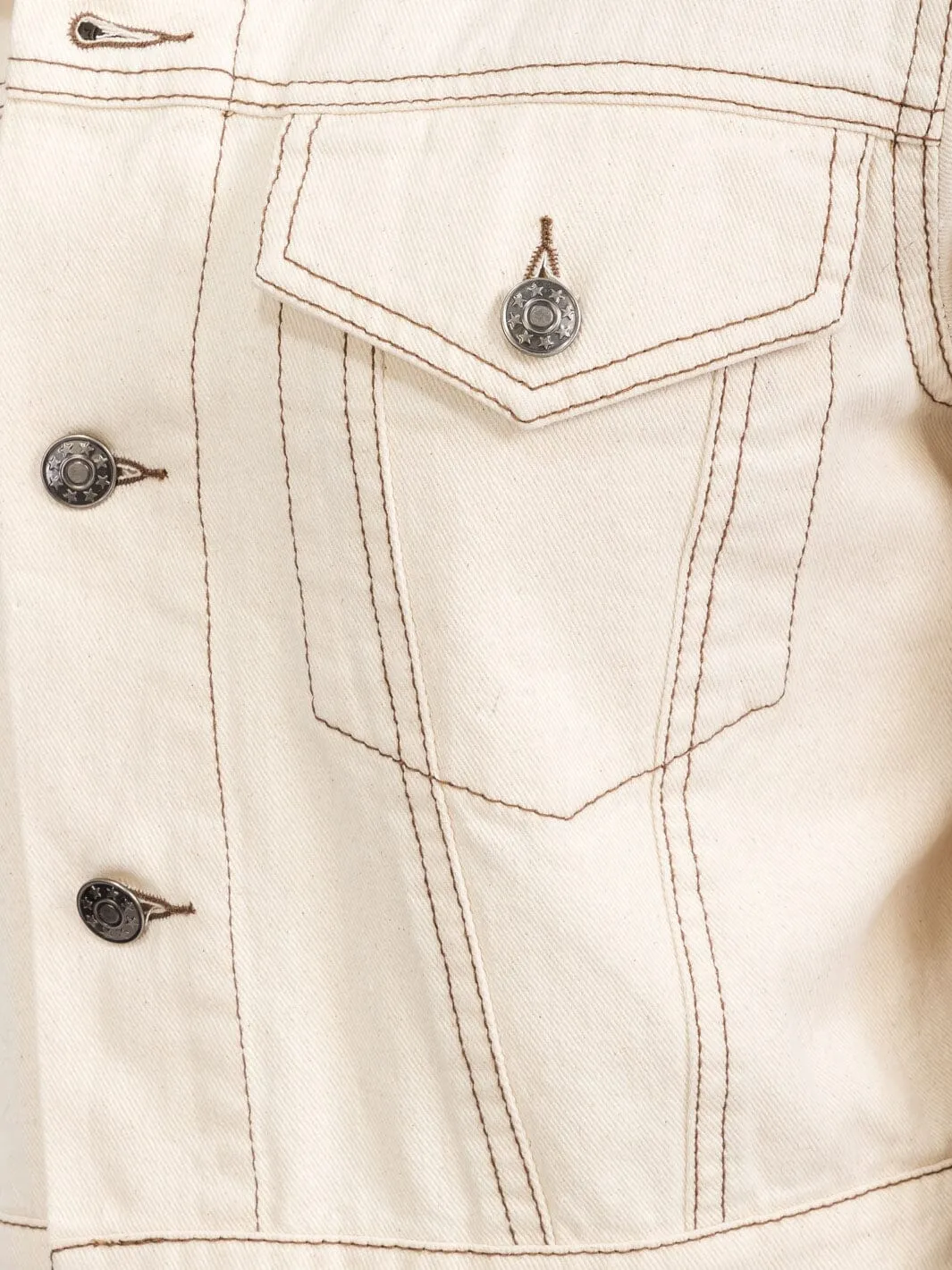WOMEN'S LONG SLEEVE BUTTON CLOSURE HOODED DENIM JACKET