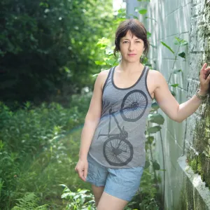 Women's Mountain Bike Tri Blend Ringer Tank - Final Sale