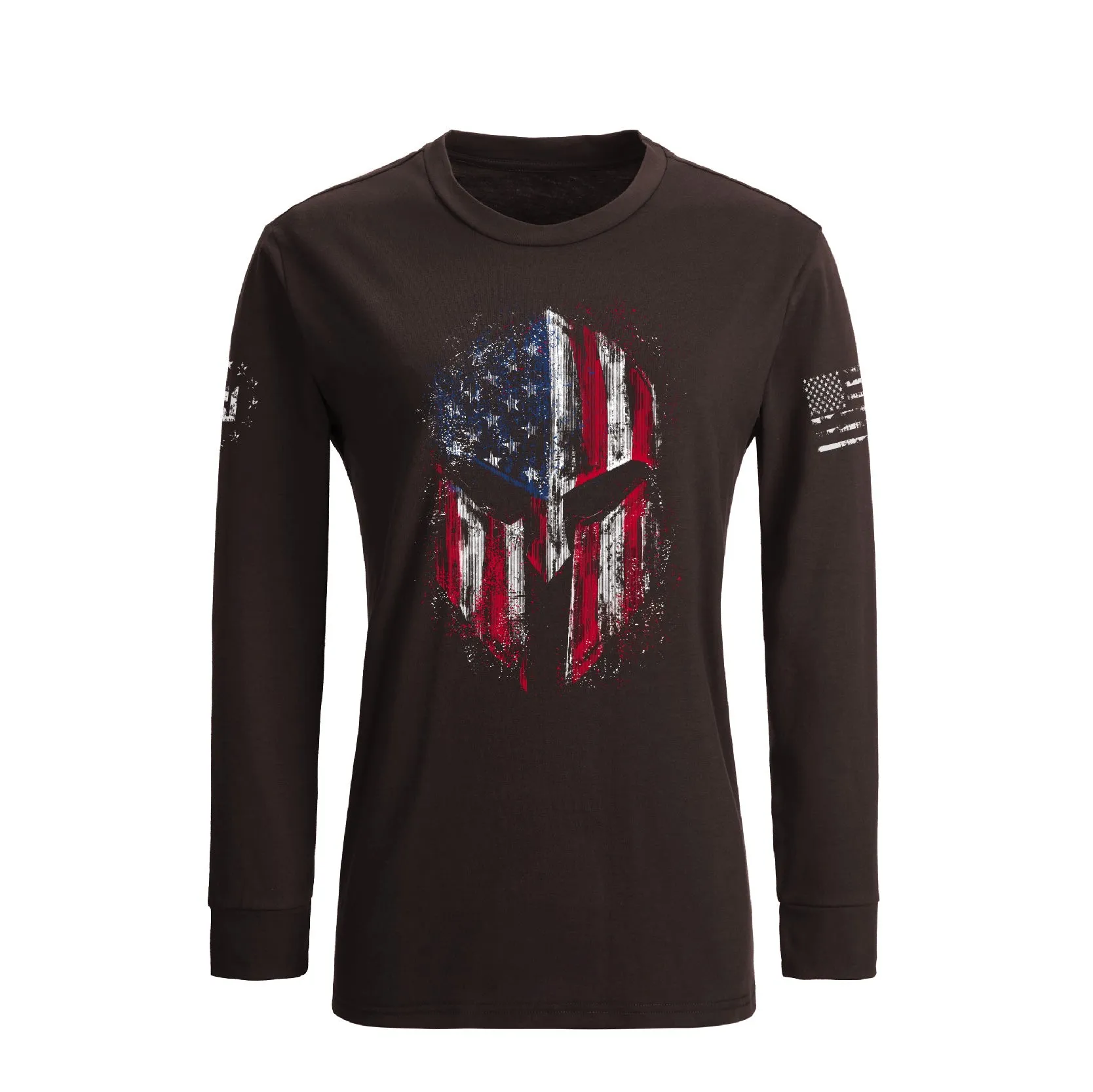 WOMEN'S USA FLAG SPARTAN GRAPHIC LONG SLEEVE T-SHIRT