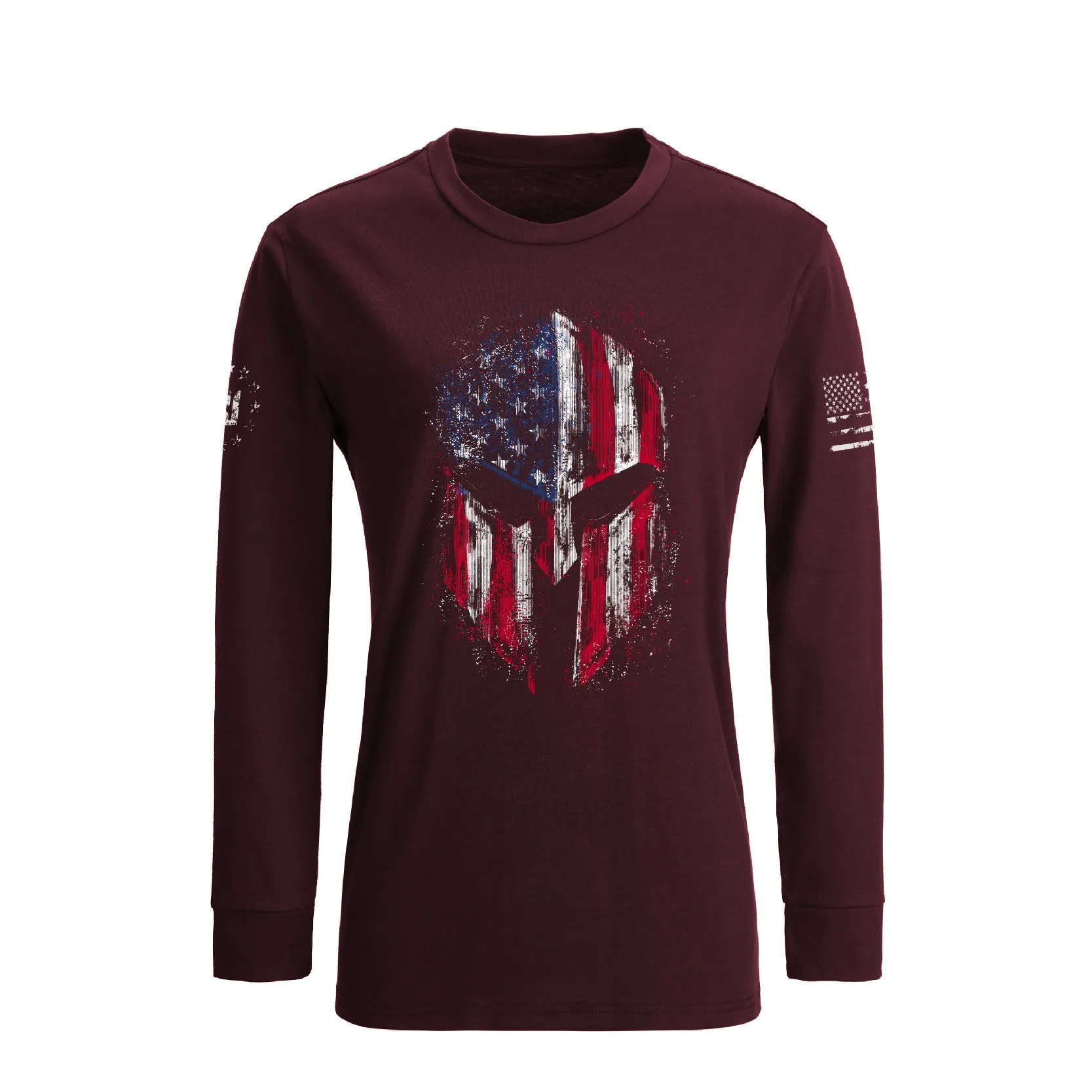 WOMEN'S USA FLAG SPARTAN GRAPHIC LONG SLEEVE T-SHIRT