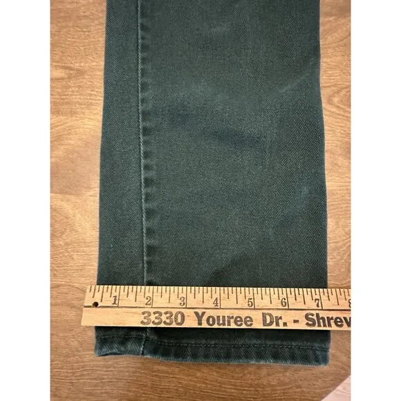 Wrangler Jeans Womens 11 Green Bare Back Wedgie Rodeo High Rise Y2K 24×32.5 VTG