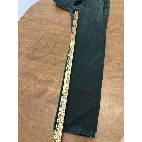 Wrangler Jeans Womens 11 Green Bare Back Wedgie Rodeo High Rise Y2K 24×32.5 VTG