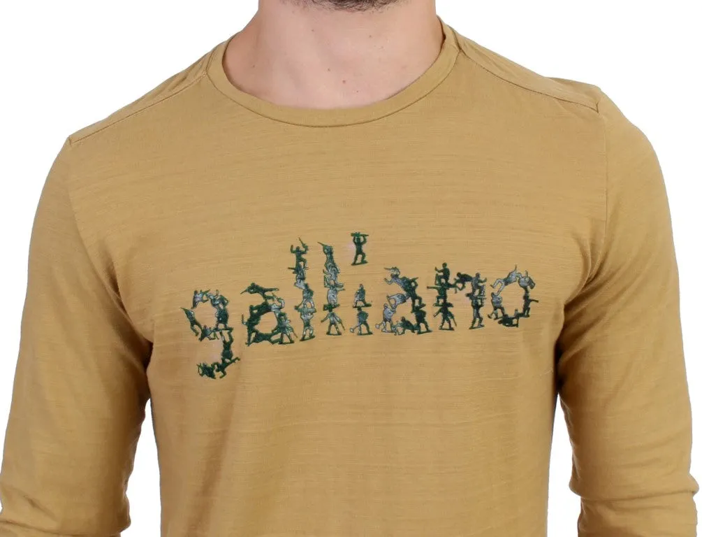 Yellow crewneck long sleeve t-shirt