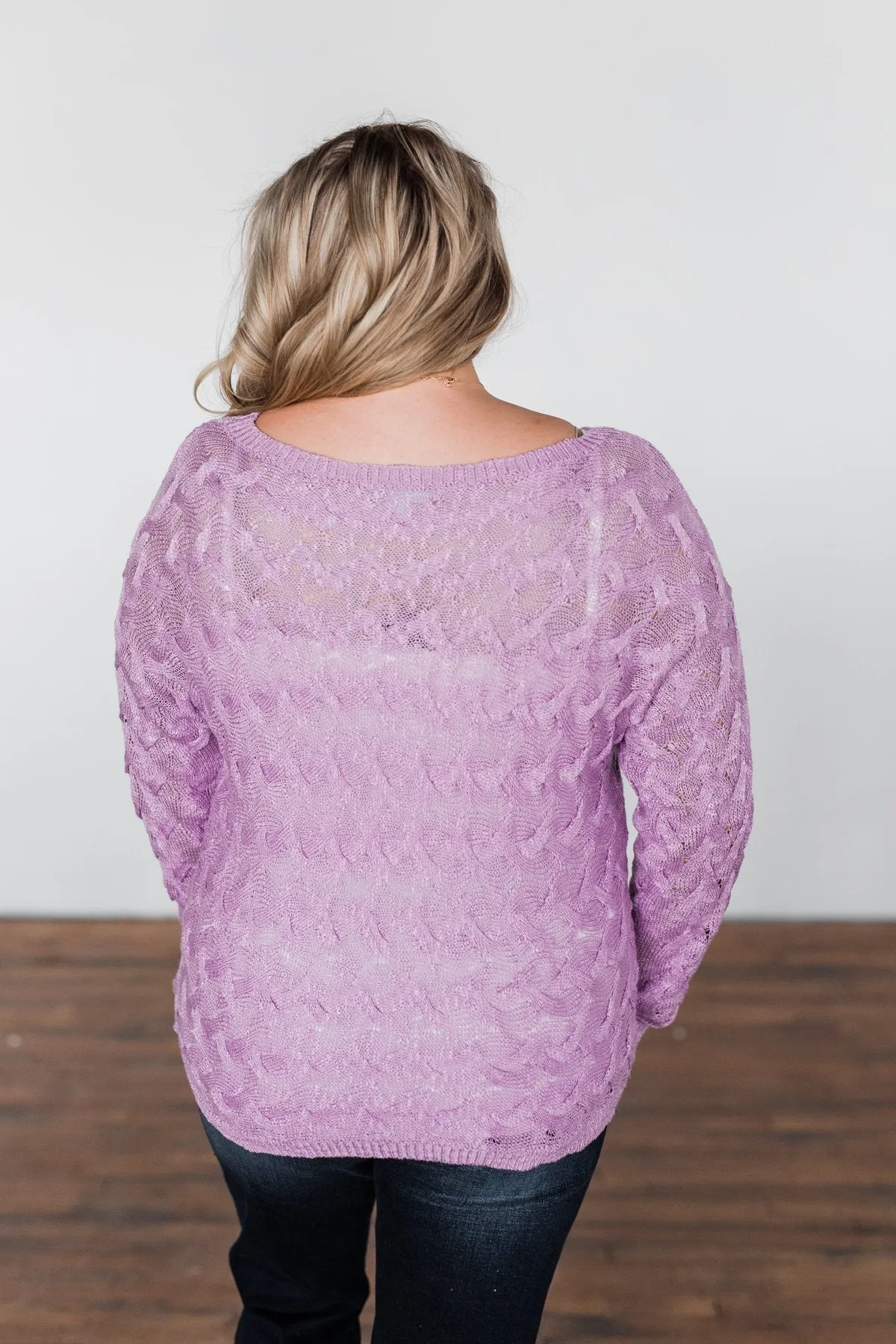 You've Got That Something Knit Sweater- Lavender