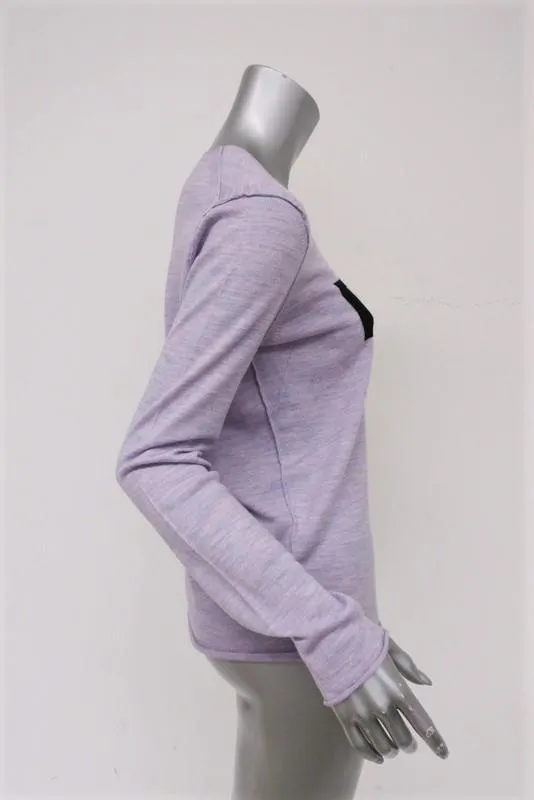 Zadig & Voltaire Sweater Gwendal Kiss Lilac Intarsia Pullover Size Extra Small