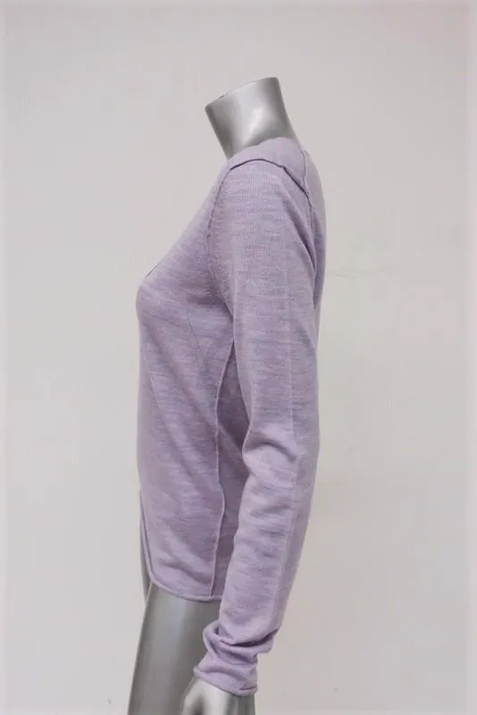 Zadig & Voltaire Sweater Gwendal Kiss Lilac Intarsia Pullover Size Extra Small