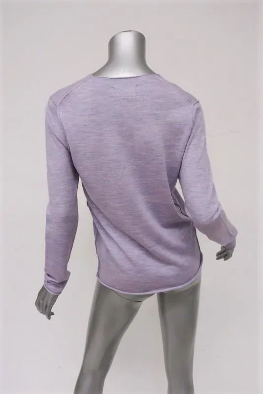 Zadig & Voltaire Sweater Gwendal Kiss Lilac Intarsia Pullover Size Extra Small
